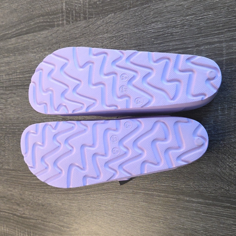 MIA Womans SANDALS size 9 Lavender Slip Ons Adjustable Open Toe - Picture 4 of 16